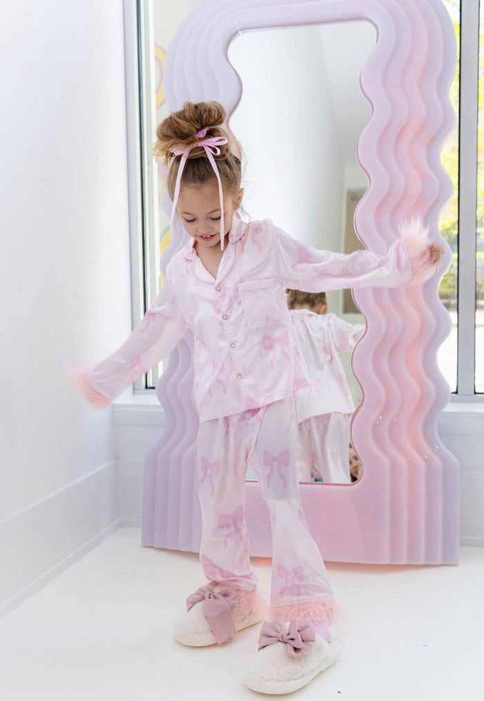 LOLA AND THE BOYS PRETTY IN BOWS SILKY SET