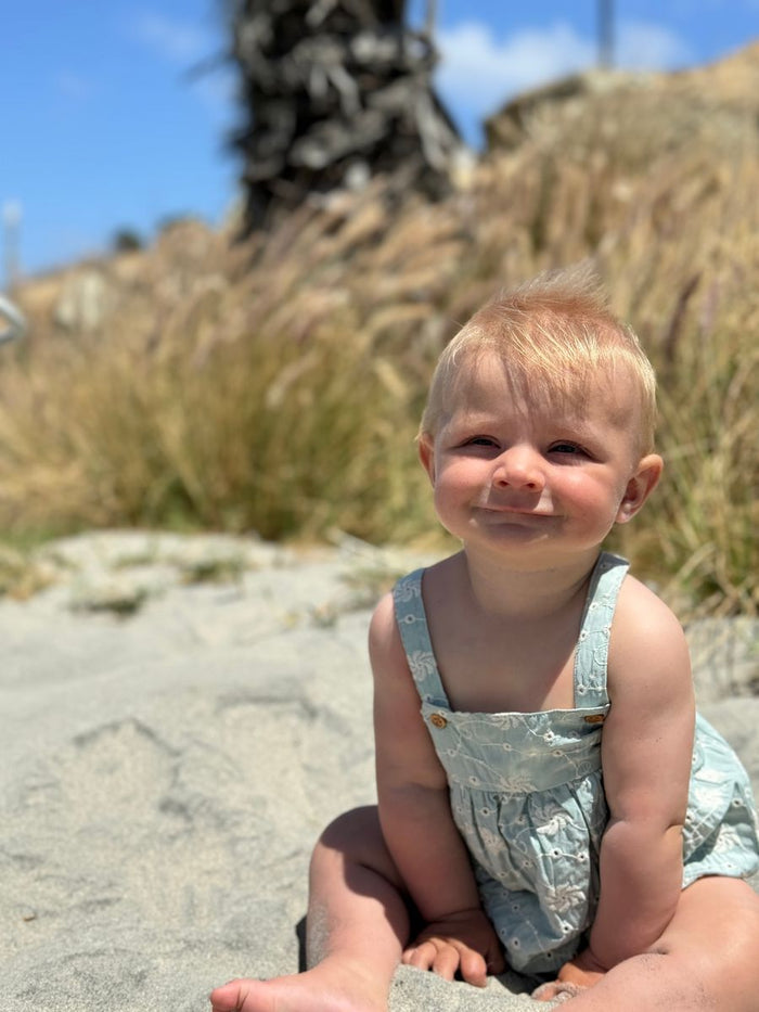 VIGNETTE HAZEL BUBBLE BLUE DANDELION EYELET