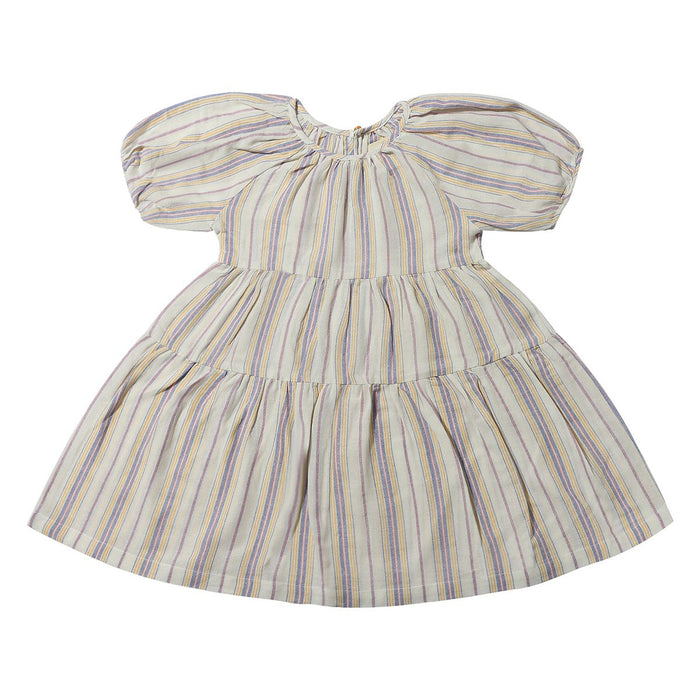 VIGNETTE LAURIE DRESS BLUE/YELLOW STRIPE