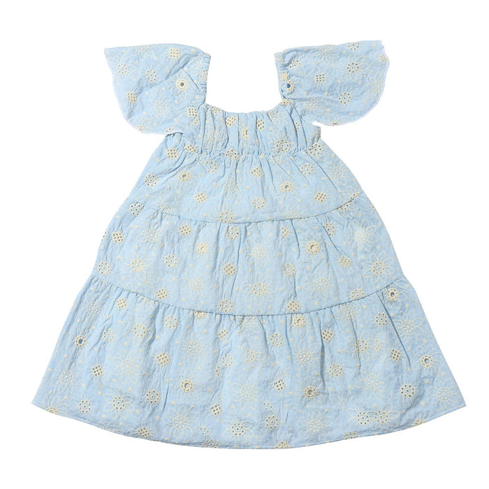 VIGNETTE SIERRA DRESS LIGHT BLUE EYELET