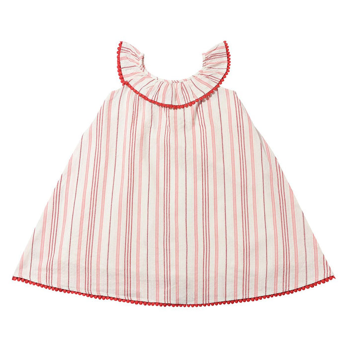 VIGNETTE JOSEPHINE DRESS RED STRIPE