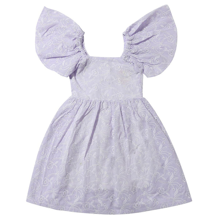VIGNETTE HALLIE DRESS LAVENDER MEADOW EYELET