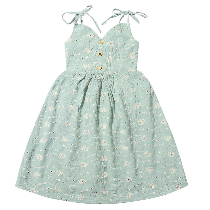 VIGNETTE PENNY DRESS BLUE DANDELION EYELET