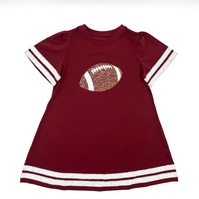 BLENDED SPIRIT FOOTBALL SEQUIN DRESS MAROON