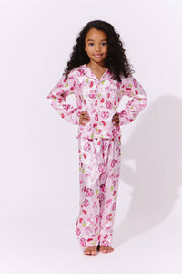 LOLA AND THE BOYS PINKY DISCO SILK SET
