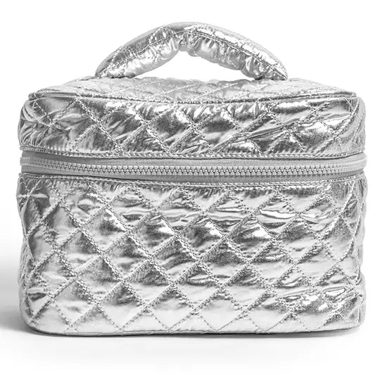 LIVING ROYAL SILVER COSMETIC TRAVEL CASE