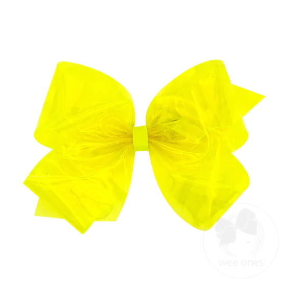 WEE ONES WEESPLASH COLORED VINYL BOW WITH PLAIN WRAP ANS