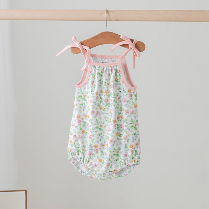 NOLA TAWKSPRING & BLOOM SHOULDER TIE ONESIE