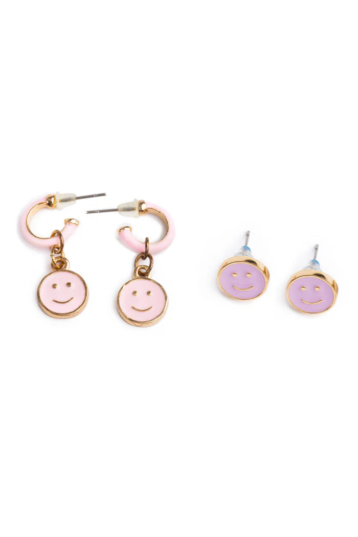 GREAT PRETENDERS ALL SMILES EARRINGS 2 PAIR