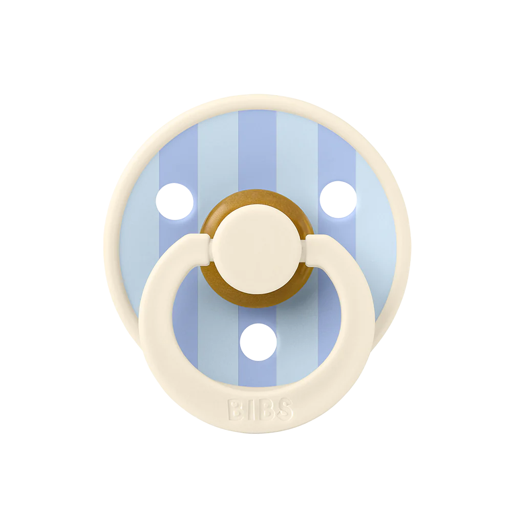 BIBS PACIFIER IVORY/DUSTY BLUE RUBBER