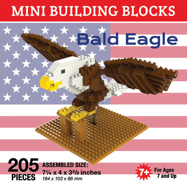 MINI BLOCK MEDIUM EAGLE WITH FLAG