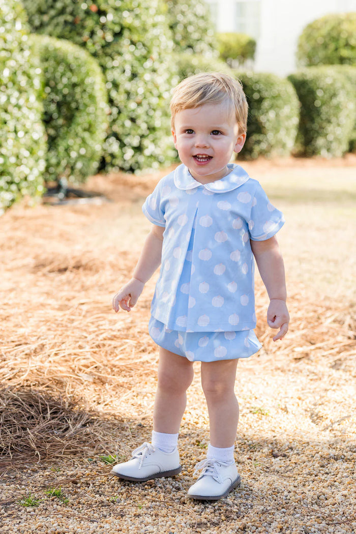 JAMES AND LOTTIE RORY KNIT DIAPER SET BLUE PUMPKINS