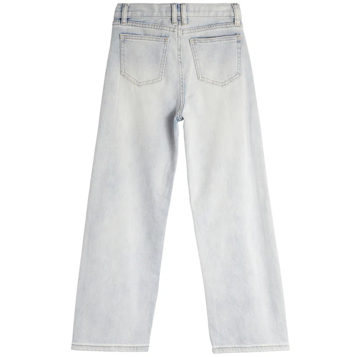 TRACTR GIRLS DRAWSTRING WIDE LEG JEAN LIGHT INDIGO