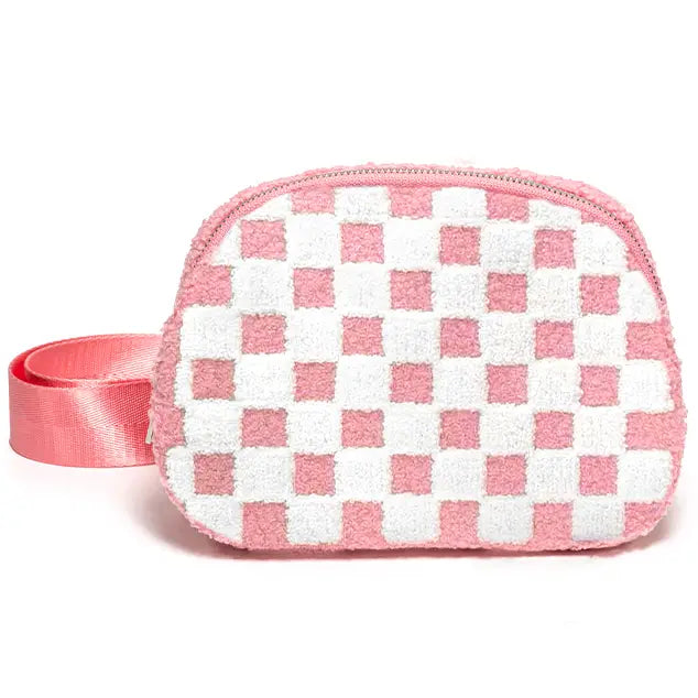 LIVING ROYAL PINK CHECKER BELT BAG