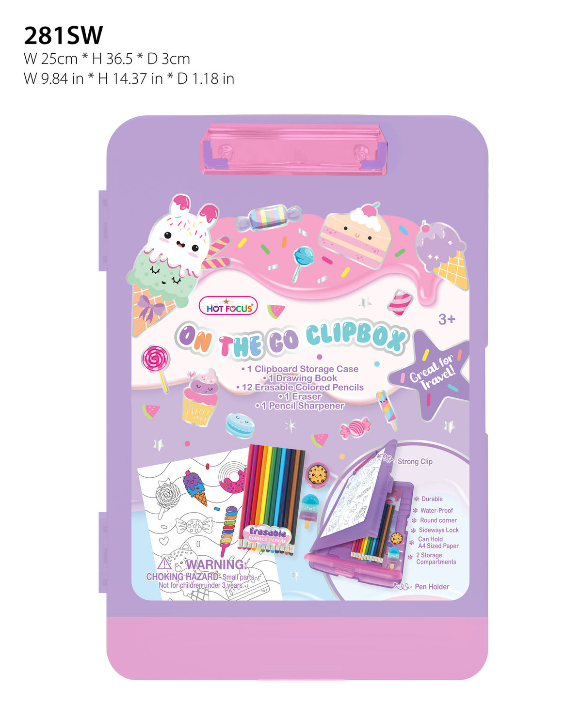 HOT FOCUS ON THE GO CLIPBOX SWEET