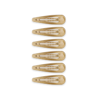 TELETIES SNAP CLIP GOLD 6 COUNT