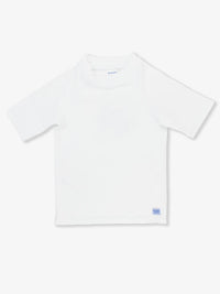RUFFLEBUTTS WHITE SHORT SLEEVE RASH GUARD