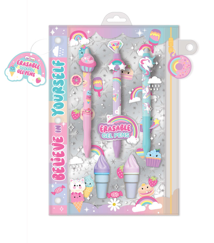 HOT FOCUS CLICK & ERASEABLE GEL PEN RAINBOW