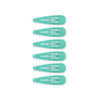 TELETIES SNAP CLIP TOTALLY TURQUOISE 6 COUNT