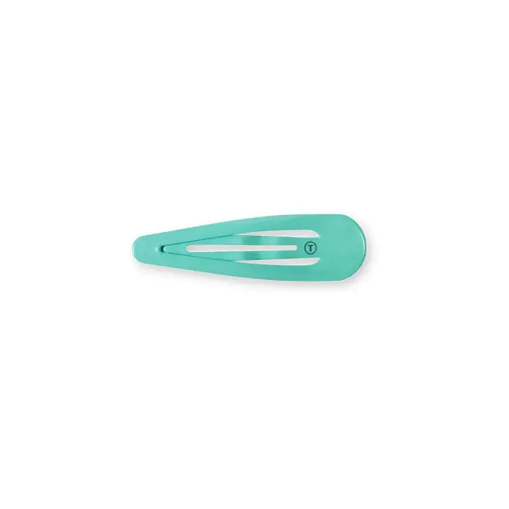 TELETIES SNAP CLIP TOTALLY TURQUOISE 6 COUNT