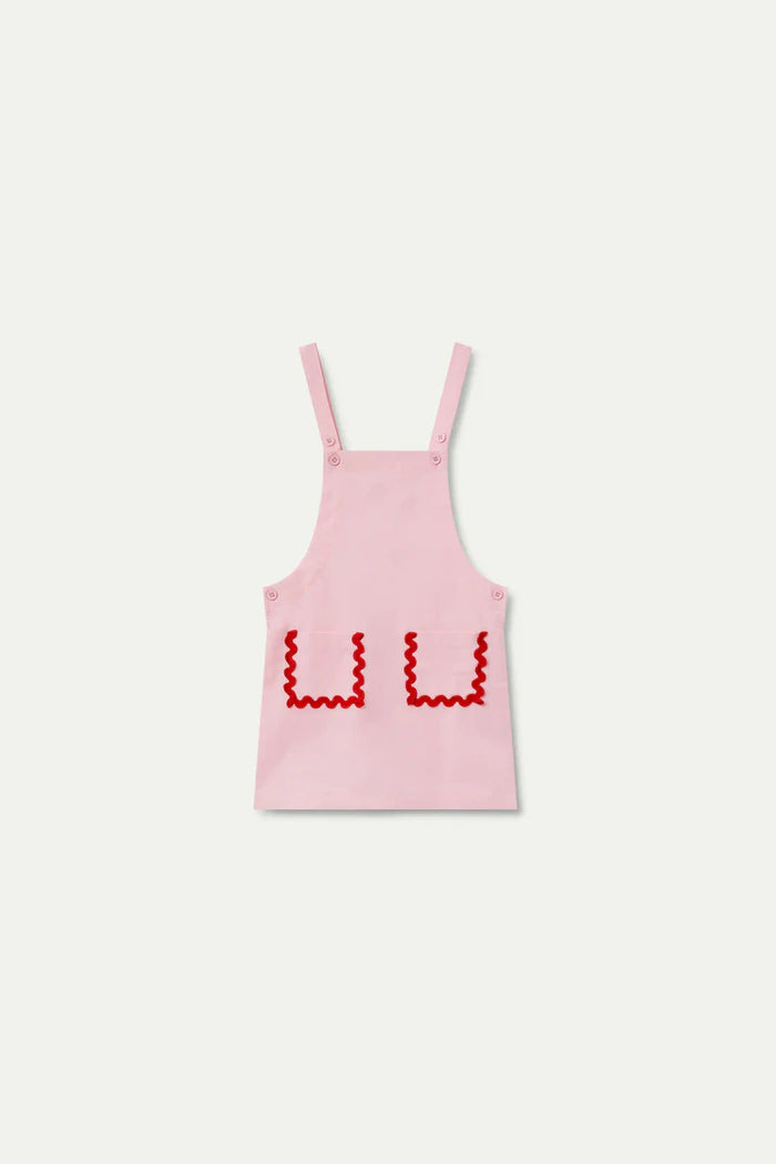 COMPANIA FANTASTICA PINAFORE DRESS PINK