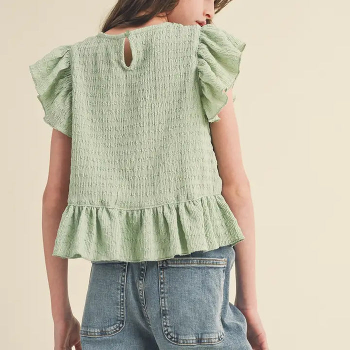 HEART AND ARROW ASYMMETRICAL SLEEVELESS TOP