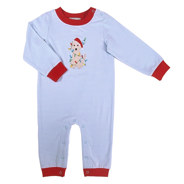 ISHTEX BOYS CHRISTMAS LIGHTS ROMPER