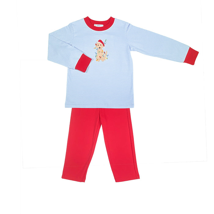 ISHTEX BOYS CHRISTMAS LIGHTS PANT SET