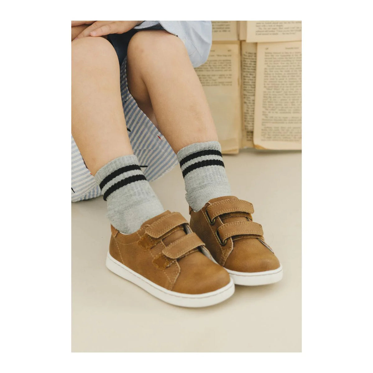 LAMOUR KYLE DOUBLE STRAP SNEAKER CHESNUT