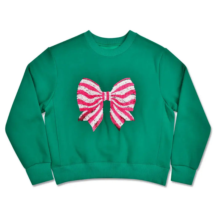 ISCREAM BOW SEQUINS SWEATSHIRT