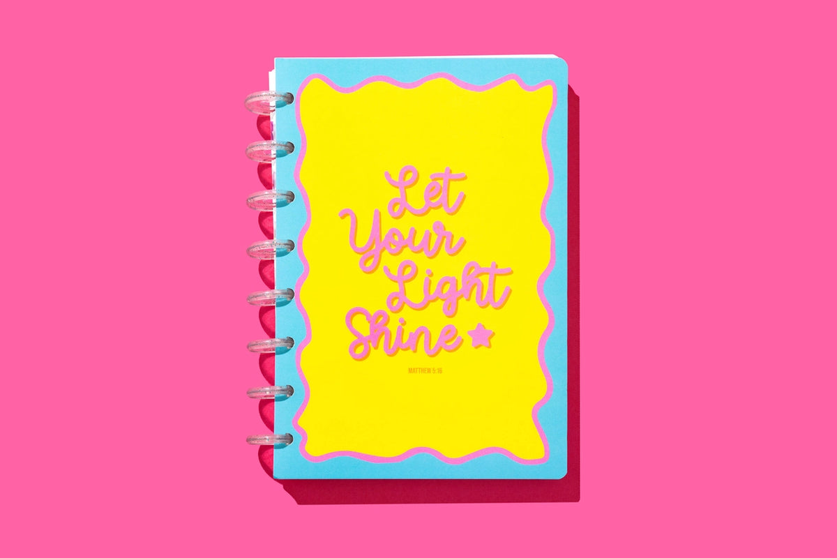 LET YOUR LIGHT SHINE SPIRAL NOTEBOOK