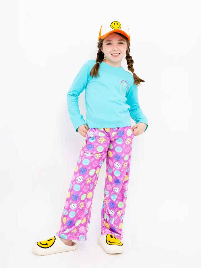 PREPPY GOOSE SMILEY FACE PLUSH PANT