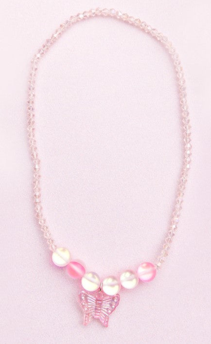 GREAT PRETENDERS BOUTIQUE HOLO PINK CRYSTAL NECKLACE