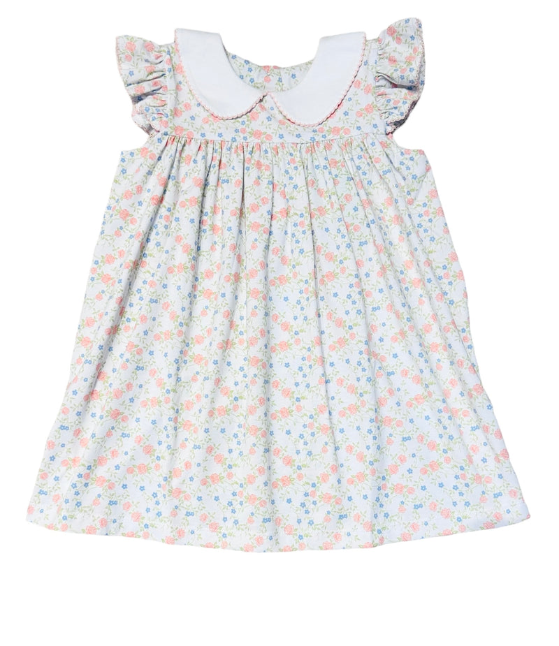 SAGE & LILLY PEACH FLORAL ANGEL WING DRESS