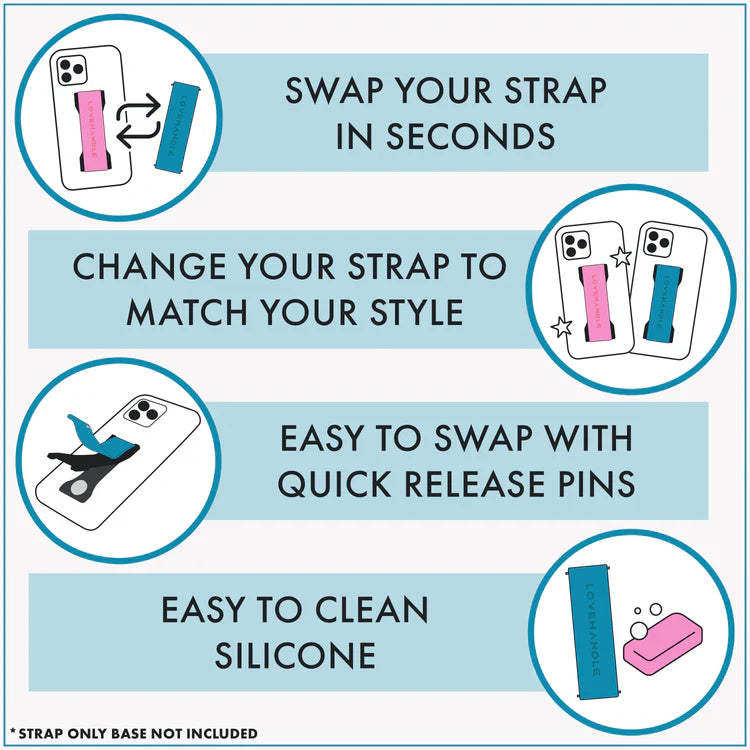 LOVEHANDLE PRO STRAP BLACK & WHITE CHECKERDED