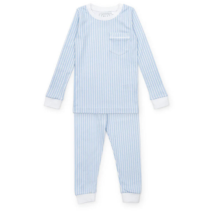 LILA AND HAYES BRADFORD BOYS PIMA COTTON PAJAMA PANT SET CLASSIC STRIPE