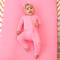 KYTE BABY ZIPPERED ROMPER IN GAUVA