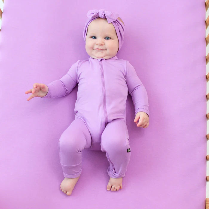 KYTE BABY ZIPPERED ROMPER IN POI