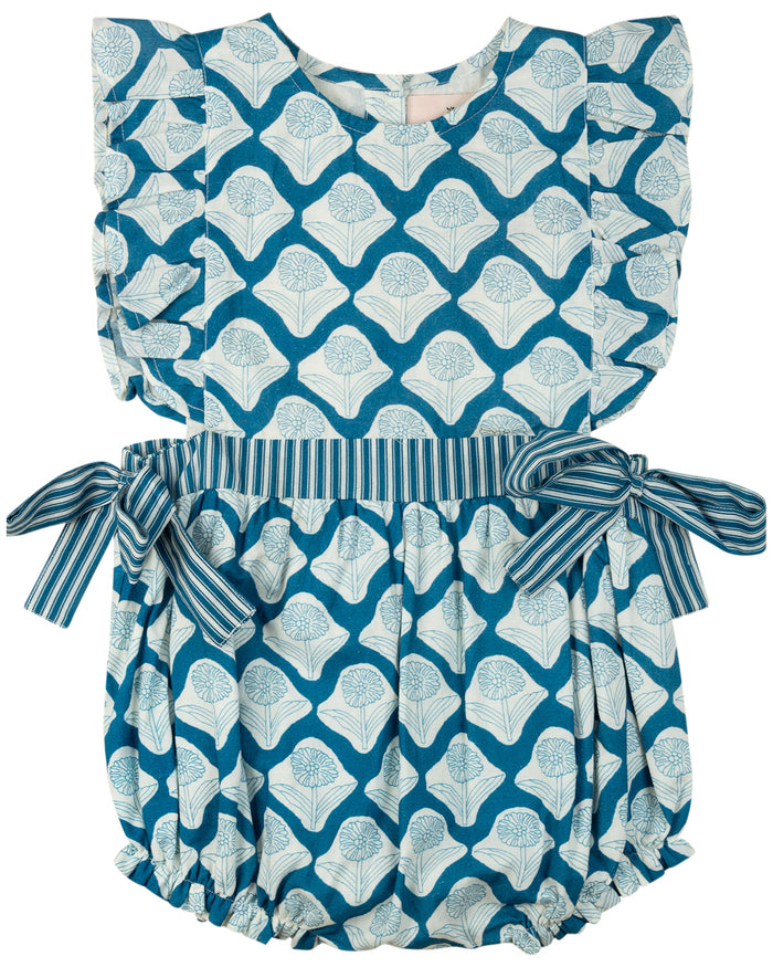 SMOCKINGBIRD NAVY BLOCK PRINT BUBBLE