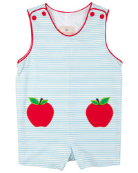 SMOCKINGBIRD LIGHT BLUE APPLE POCKET KNIT SHORTALL