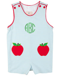 SMOCKINGBIRD LIGHT BLUE APPLE POCKET KNIT SHORTALL