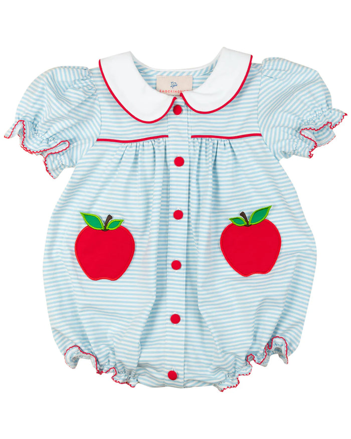 SMOCKINGBIRD LIGHT BLUE APPLE POCKET KNIT BUBBLE