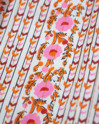 SMOCKINGBIRD PINK AND RED FLORAL BUBBLE WITH GOLD LUREX