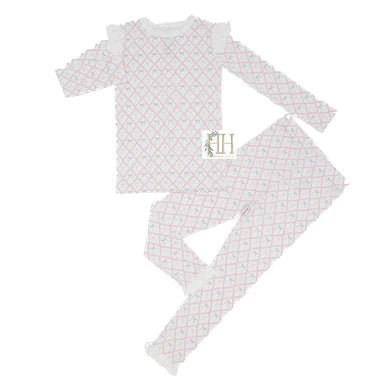 HAMNER HILL BOYS RIBBONS AND BOWS LOUNGEWEAR SET