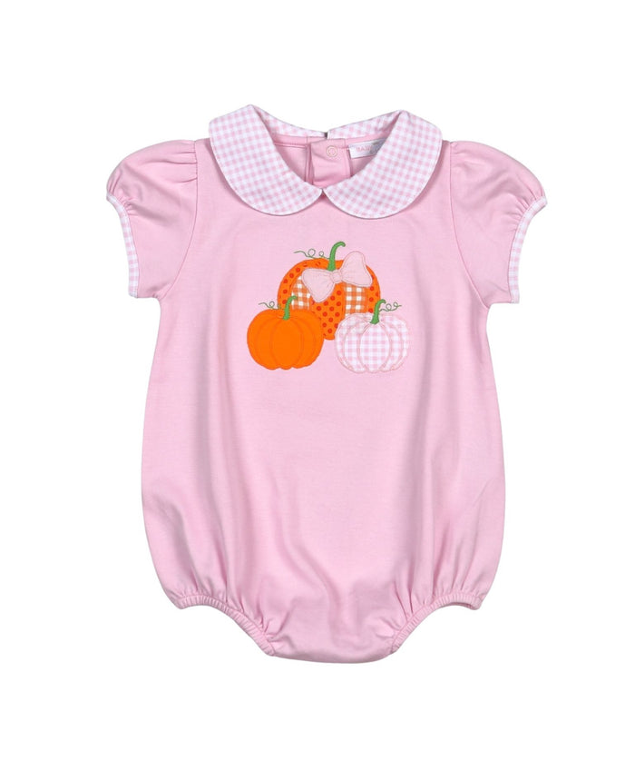 BABY LOREN TRACTORS AND PUMPKINS PIMA APPLIQUE BUBBLE