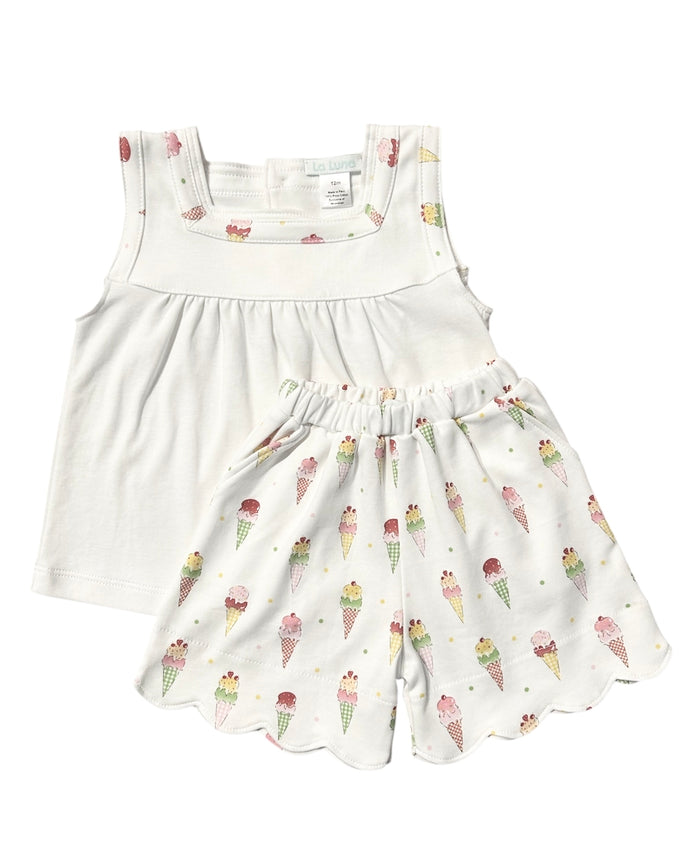 LULU BEBE ICE CREAM SHORT SET
