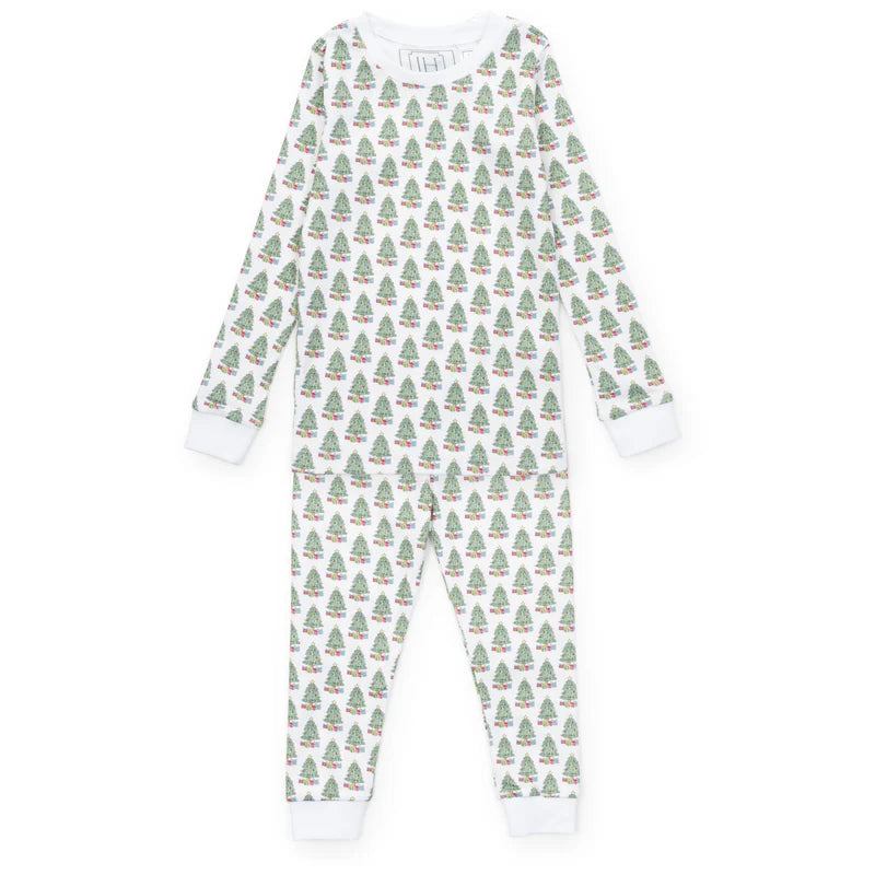 LILA AND HAYES GRAYSON PAJAMA PANT SET UNDER THE CHRISTMAS TREE