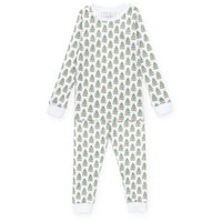 LILA AND HAYES GRAYSON PAJAMA PANT SET UNDER THE CHRISTMAS TREE