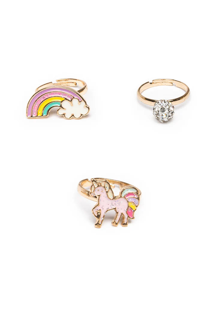 GREAT PRETENDERS BOUTIQUE UNICORN RAINBOW RINGS