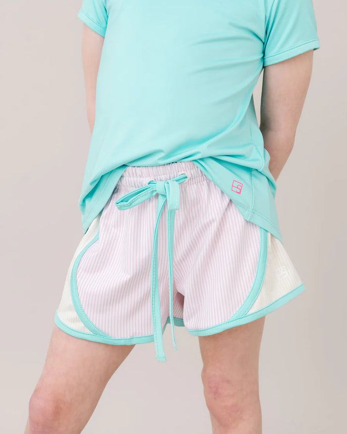 SET ATHLEISURE ELSIE SHORT COTTON CANDY MINISTRIPE